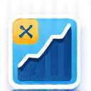 Icono de una gráfica financiera.